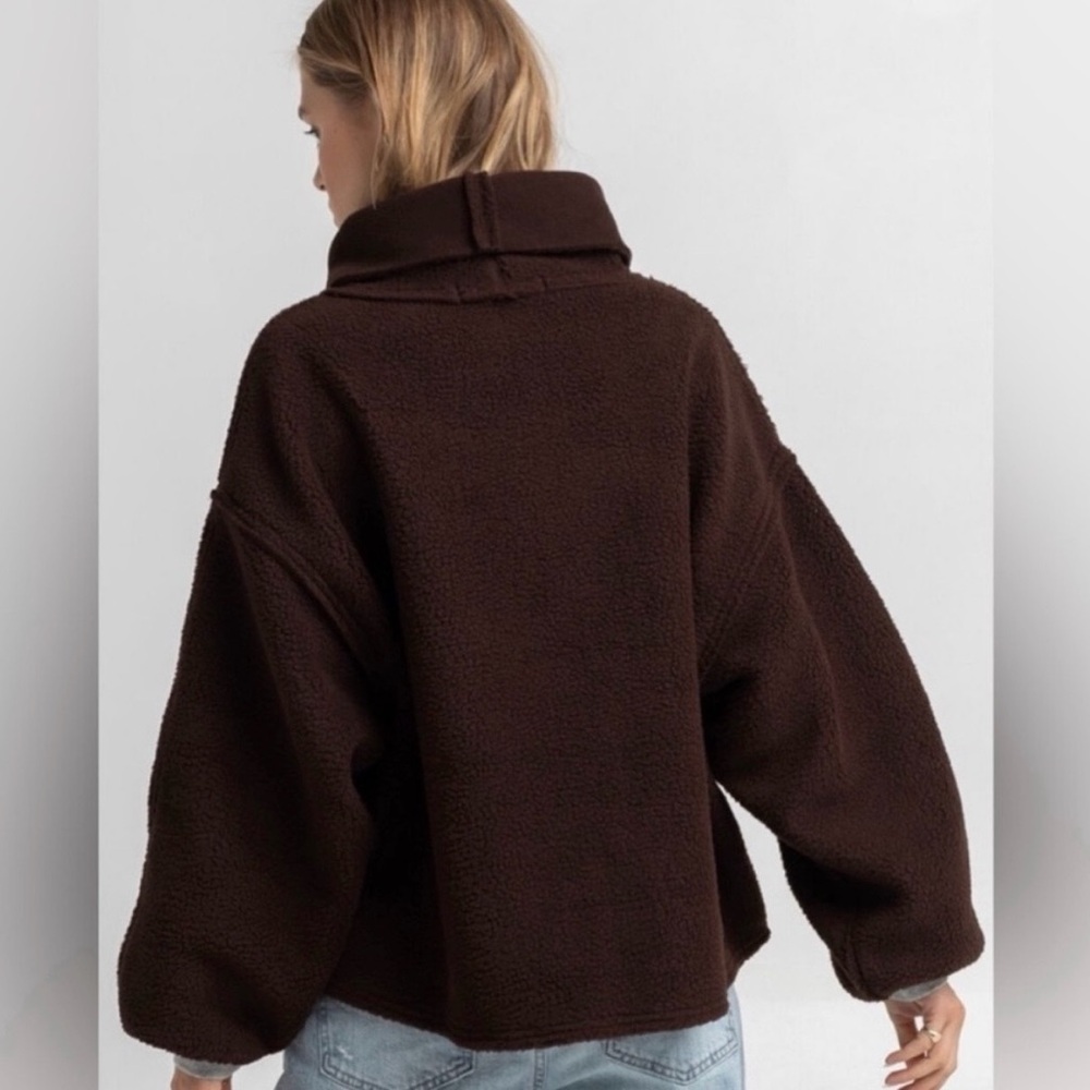 Free People Elk Mountain Brown Pullover Sweater - Picture 2 of 4